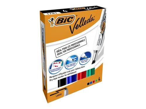 Viltstift Bic 1781 Whiteboard Schuin Assorti 3.2-5.5mm Set à 4st