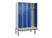 locker met bank,voor scheiding van kleding,HxBxD 2120x1200x815mm,4vak