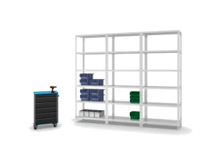 magazijnstelling,grondveld,HxBxD 2500x1000x400mm,vaklast 350kg - 3