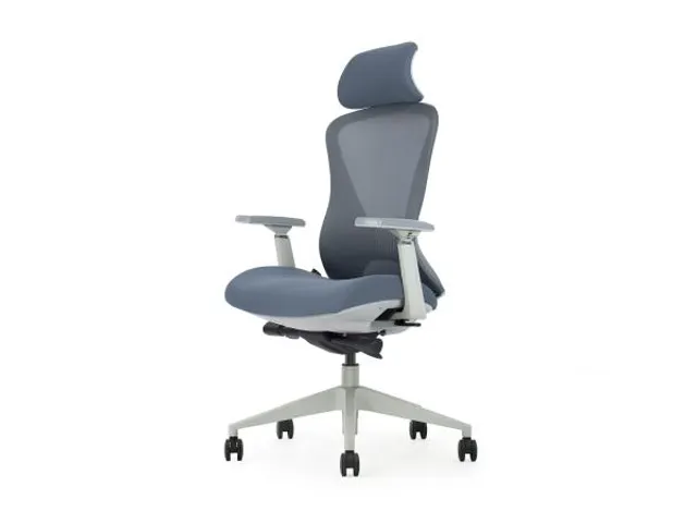 Ergonomische Bureaustoel 600 NEN-EN 1335 Grijs Mesh met Hoofdsteun