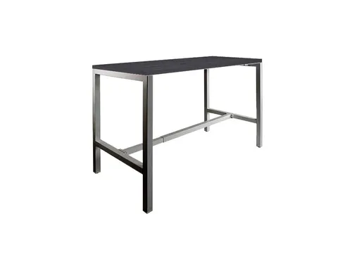 Domino Basic statafel 140x80cm 110cm houtprint schaduw 25mm zwart