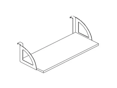 legbord,v. scheidingswand,aluminium-zilver,CC-zwart