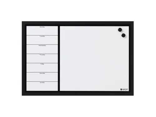 Whiteboard Naga 60 x 40 cm Weekplanner Engels Wit
