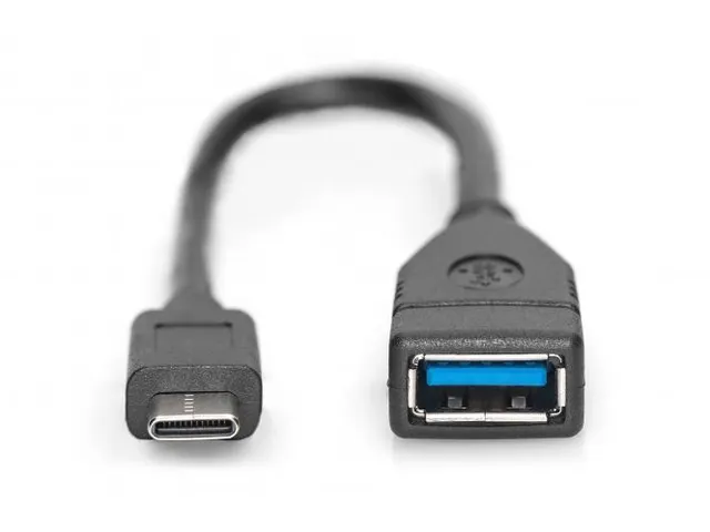 USB Type-C-adapterkabel OTG Type-C-A St/Bu 0,15m 3A 5GB 3.0-versie zwa