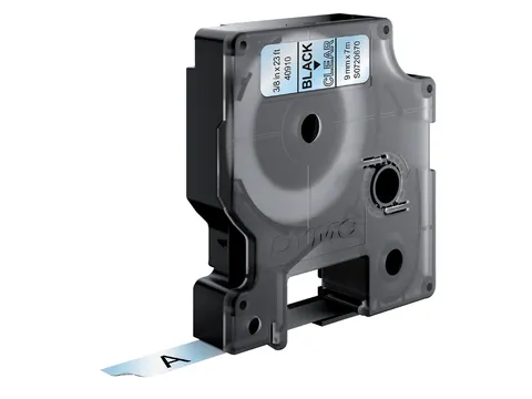 Labeltape Dymo 40910 D1 S720670 9mmx7m zwart op transparant