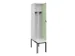 locker met bank,voor scheiding van kleding,HxBxD 2120x400x815mm,1vak
