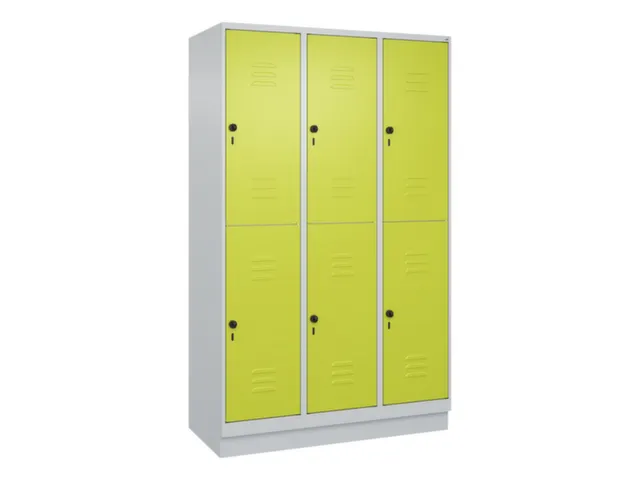 dubbeldekse locker,HxBxD 1950x1200x500mm,3x2vak.,vak B 400mm