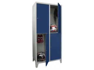 lockerkast,HxBxD 1850x800x500mm,2x2vakken,RAL7035,front RAL5010 - 2