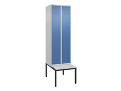 locker met bank,HxBxD 2120x600x815mm,2vak,vak B 300mm,cil.-slot