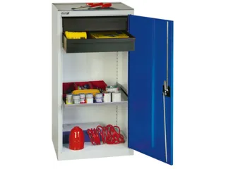 Gereedschapskast 1000x500x500mm 1legbord 2laden Ral7035 Front Ral5010 - 1