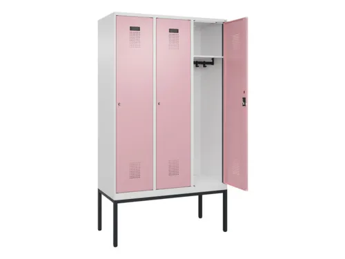locker,HxBxD 2120x1200x500mm,3vak,vak B 400mm,cil.-slot,voetonderstel