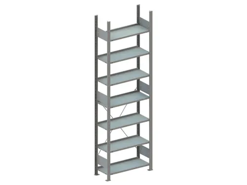 magazijnstelling,grondveld,HxBxD 2500x806x336mm,vakl. 80kg,7xlegbord