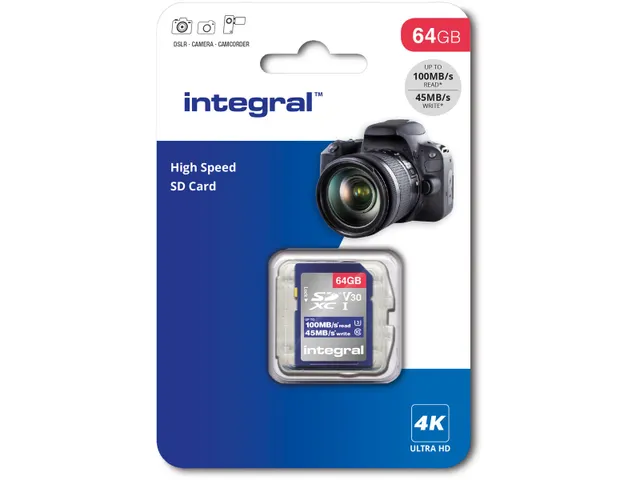 Geheugenkaart Sdxc V30, 64 Gb