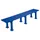 Kunststofbank 415x2000x370mm Zit H 415mm 5 Latten 3 Pootstellen Blauw
