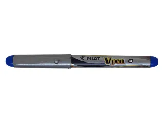 Vulpen Pilot V pen Zilver Medium punt Inktkleur Blauw