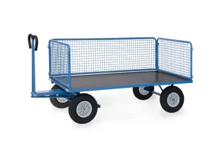 Handtrekwagen 6436P 750kg 1935x995mm draadgaas polyurethaan wielen - 2