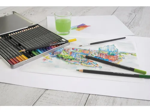 Aquarelpotlood Eberhard Faber Artist Color metalen etui a 24 stuks