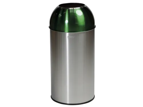 RVS afvalbakken 40l HxØ 740x350mm 1opening(en) romp geborsteld top Gr