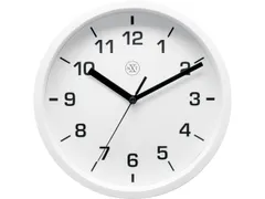 wandklok NXT diameter 20cm kunststof wit, witte wijzerplaat