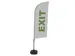 Promotievlag Alu Wind complete set "EXIT" Grijs met Groen