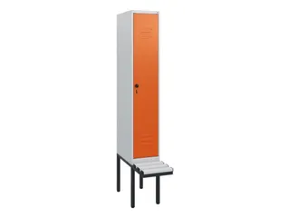 locker met bank,HxBxD 1950x300x815mm,1vak,vak B 300mm,draaigrendel - 1