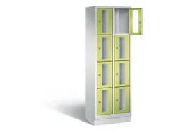 Lockerkast 1800x610x500mm 2x4 vakken Cilinderslot, Sokkel, RDS1108060