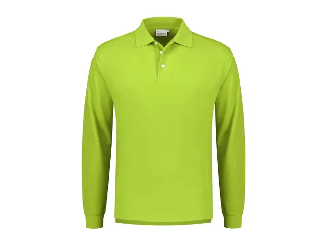 Poloshirt Matt Lime Lange Mouwen Maat 3EL
