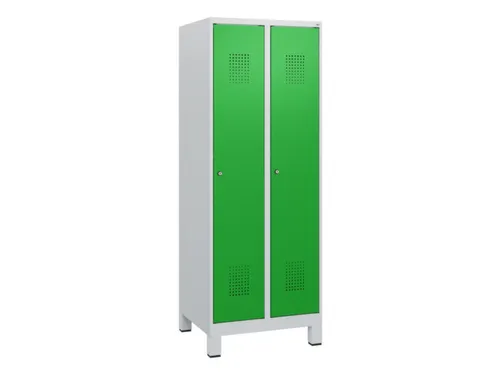 schoollocker,HxBxD 1630x600x500mm,2vak,vak B 300mm,cil.-slot,voeten
