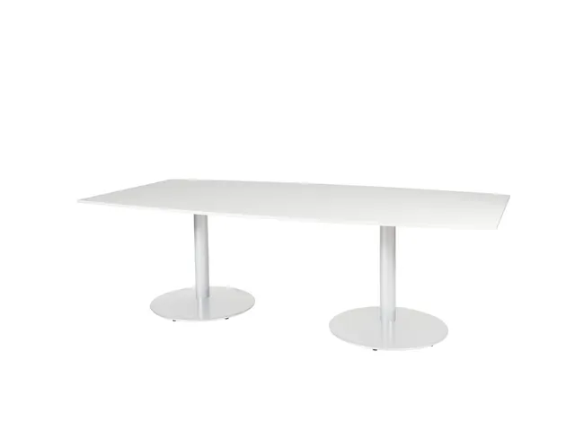 Linesto Vergadertafel Vaste Hoogte 240x120 Ton Wit 25mm Wit