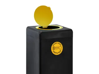 Afvalbak 90 liter EarthBin Geel Zwart - 3
