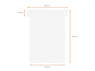 Planbord T-kaart Nobo nr 3 80mm wit - 4