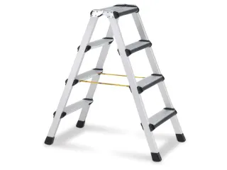 Ladder Aluminium Beide Zijden Te Gebruiken H 880mm 2x4Treden - 1