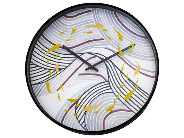 Wandklok Nextime dia 30cm grijs kunststof Koi