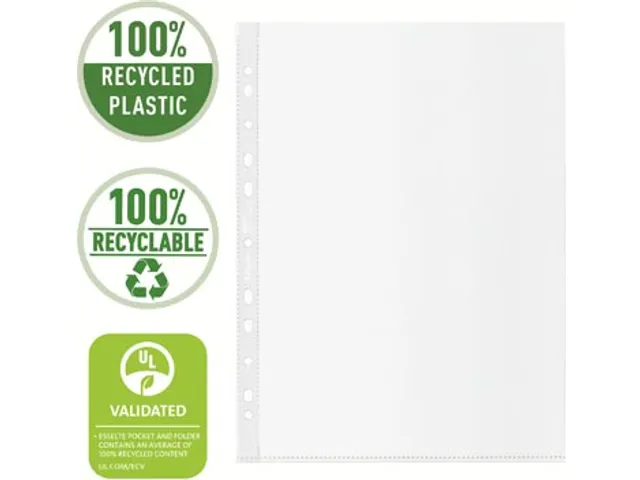 geperforeerde showtas 100 % gerecycleerd A4 20 stuks