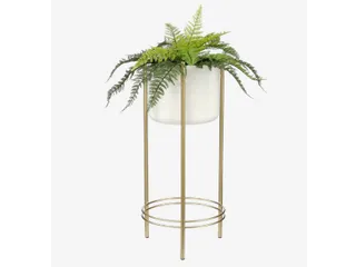 Kunstplant Mica Varen groen in pot Stan grijs 38x50cm - 4