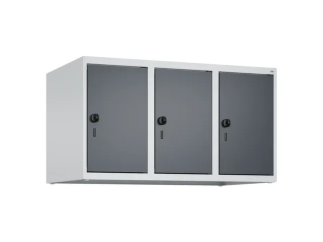 opzetkast,v. locker,3vak.,vak B 300mm,HxBxD 500x900x500mm,draaigrendel