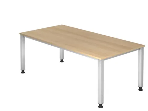 In hoogte verstelbaar bureau,HxBxD 680-760x2000x1000mm,blad eiken