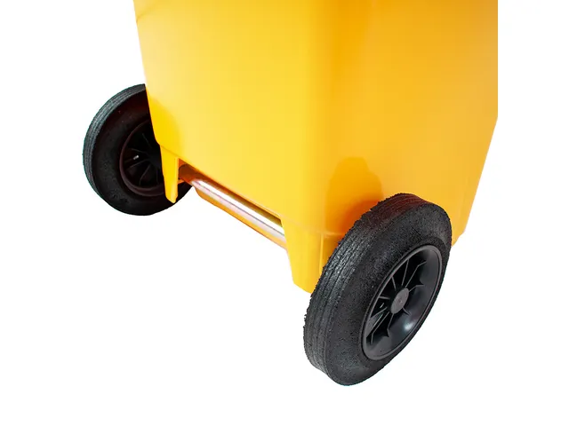 Container met rozet 120 Liter Geel
