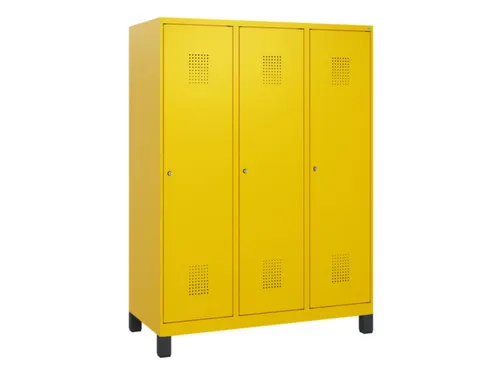 schoollocker,HxBxD 1630x1200x500mm,3vak,vak B 400mm,cil.-slot,voeten