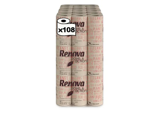 Renova Love & Action toiletpapier 2-laags 130 vel 9x12 rollen