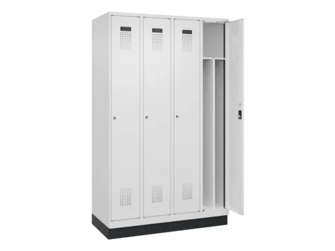 locker voor scheiding van kleding,HxBxD 1950x1200x500mm,4vak