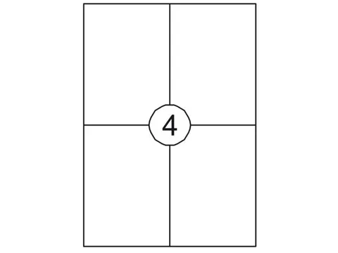 Etiket Rillstab 105x148mm A6 Wit 400 Stuks