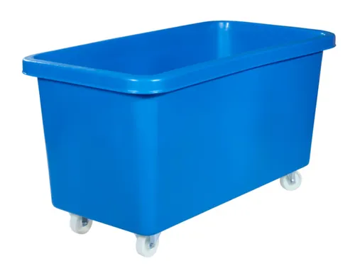 Verrijdbare Rechthoekige Bak 450 Liter Hxbxd 737x1308x699mm Pe Blauw