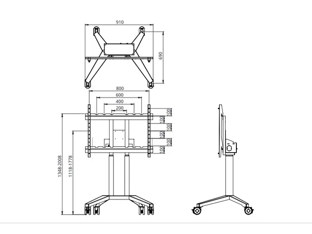 moTion e-screen mobiel onderstel MS-12S