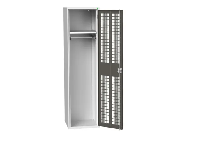 Lockerkast 2000x525x550mm 1 vak, ventilatiedeur, RAL7016