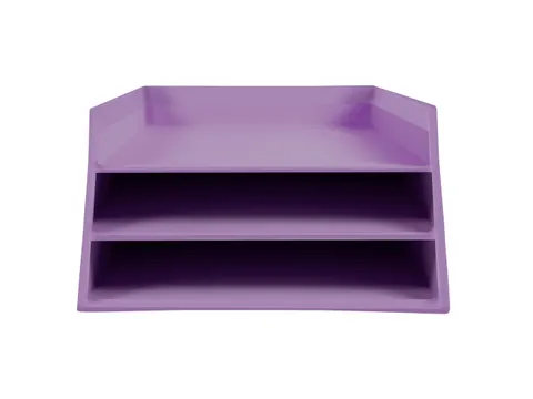 Kartonnen postmand m et 3 niveaus mauve