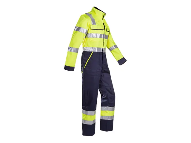 Sioen Macas coverall, geel/marineblauw, maat 64, per stuk
