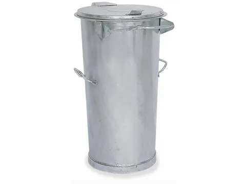 Vuilnisbak Staal 110 liter Ø Boven/Onder 500/390mm H870mm 2Handgrepen