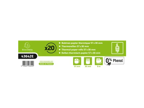 Exacompta Kassarol 43642E Wit 57mmx30mmx12 mm 55 Gram