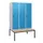 locker met bank,HxBxD 1950x1200x815mm,3vak,vak B 400mm,draaigrendel